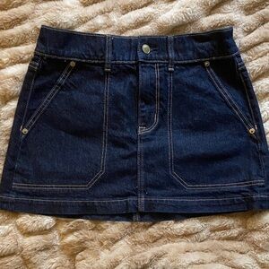 American Eagle Outfitters Navy Denim Skirt
